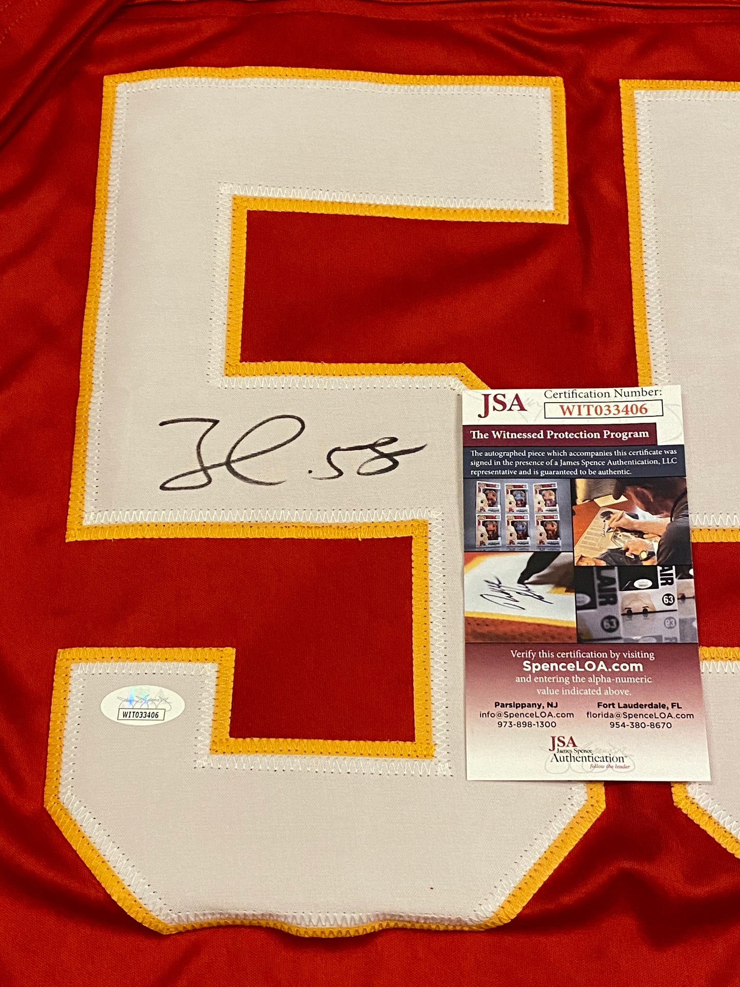 Frank Clark signed custom jersey (JSA COA)