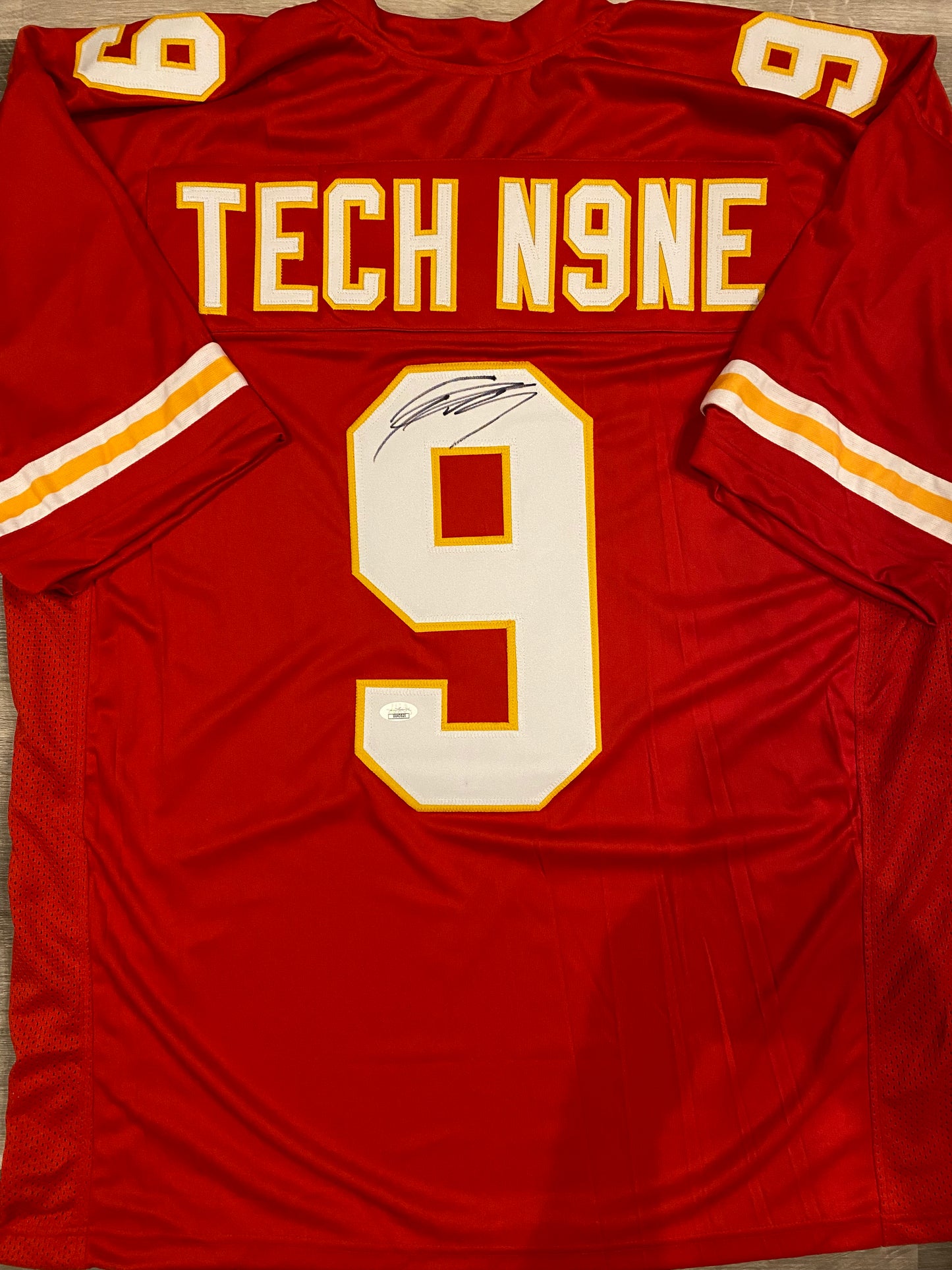 Tech N9ne signed custom jersey (JSA COA)