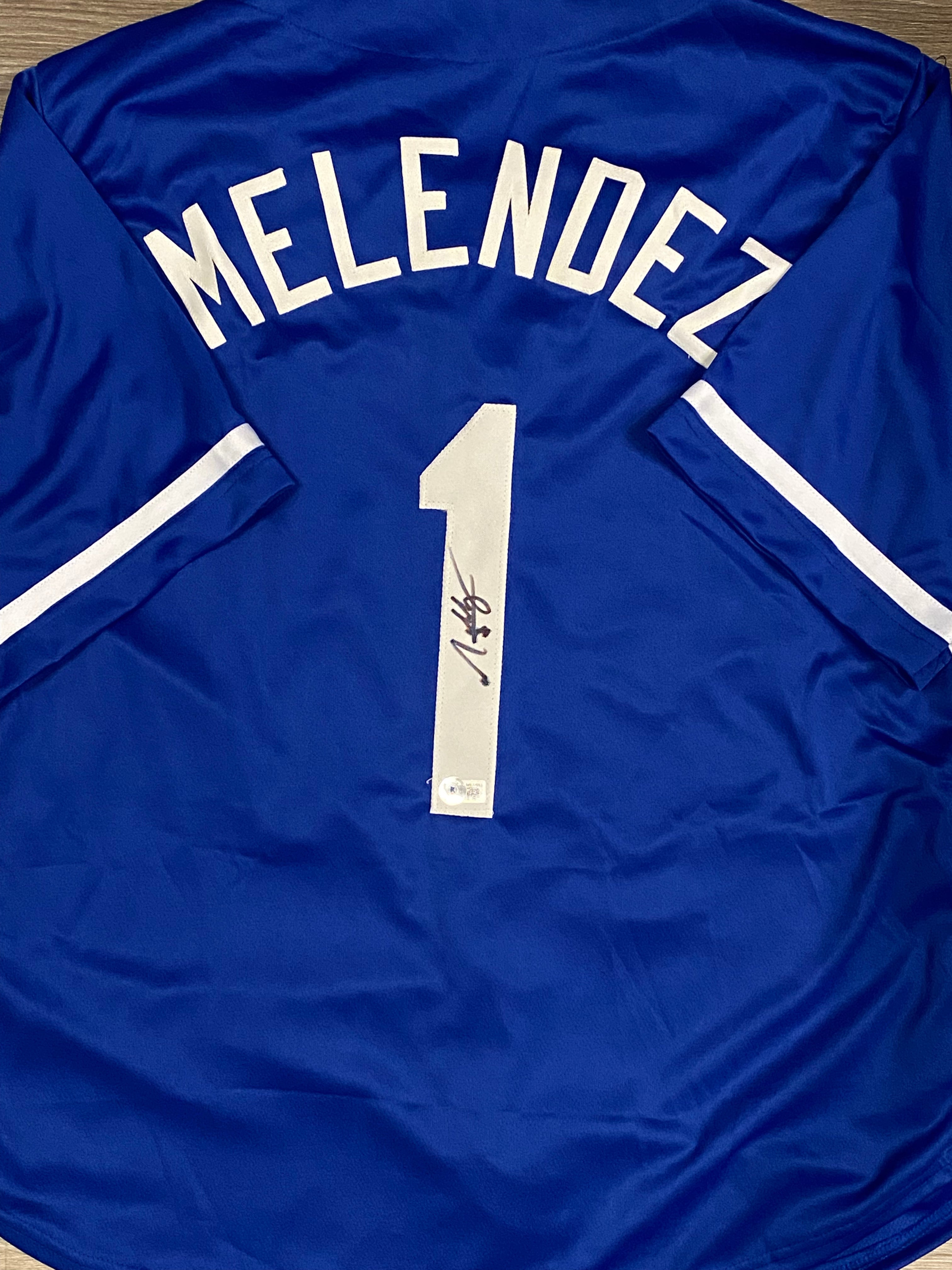 Kansas City Royals MJ Melendez Autographed BLUE Custom Jersey - BECKET