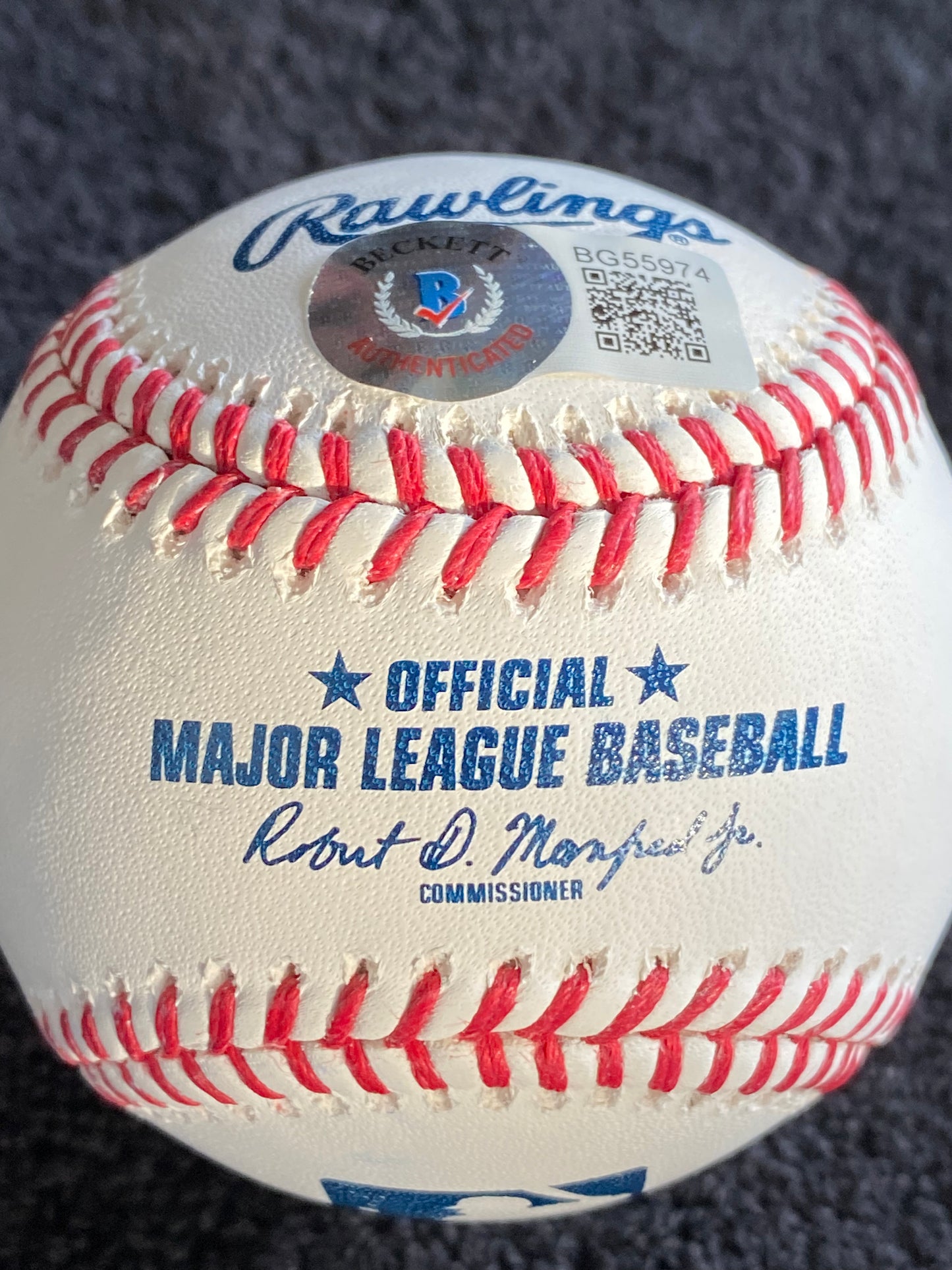 Ronald Acuna Jr signed MLB Baseball inscribed (BECKETT COA)