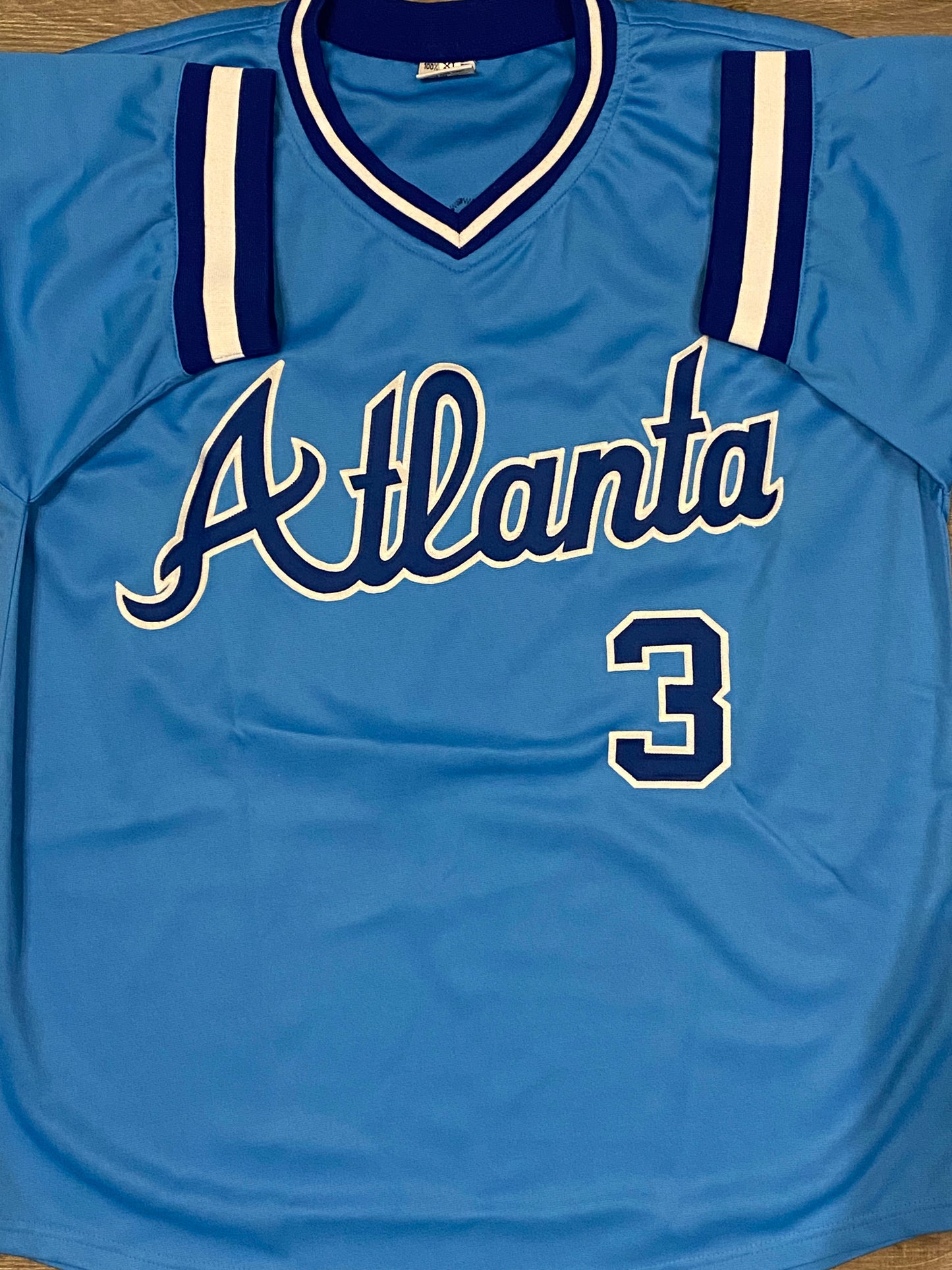 Dale Murphy signed custom jersey inscribed "AL MVP  '82, 83" (JSA COA)