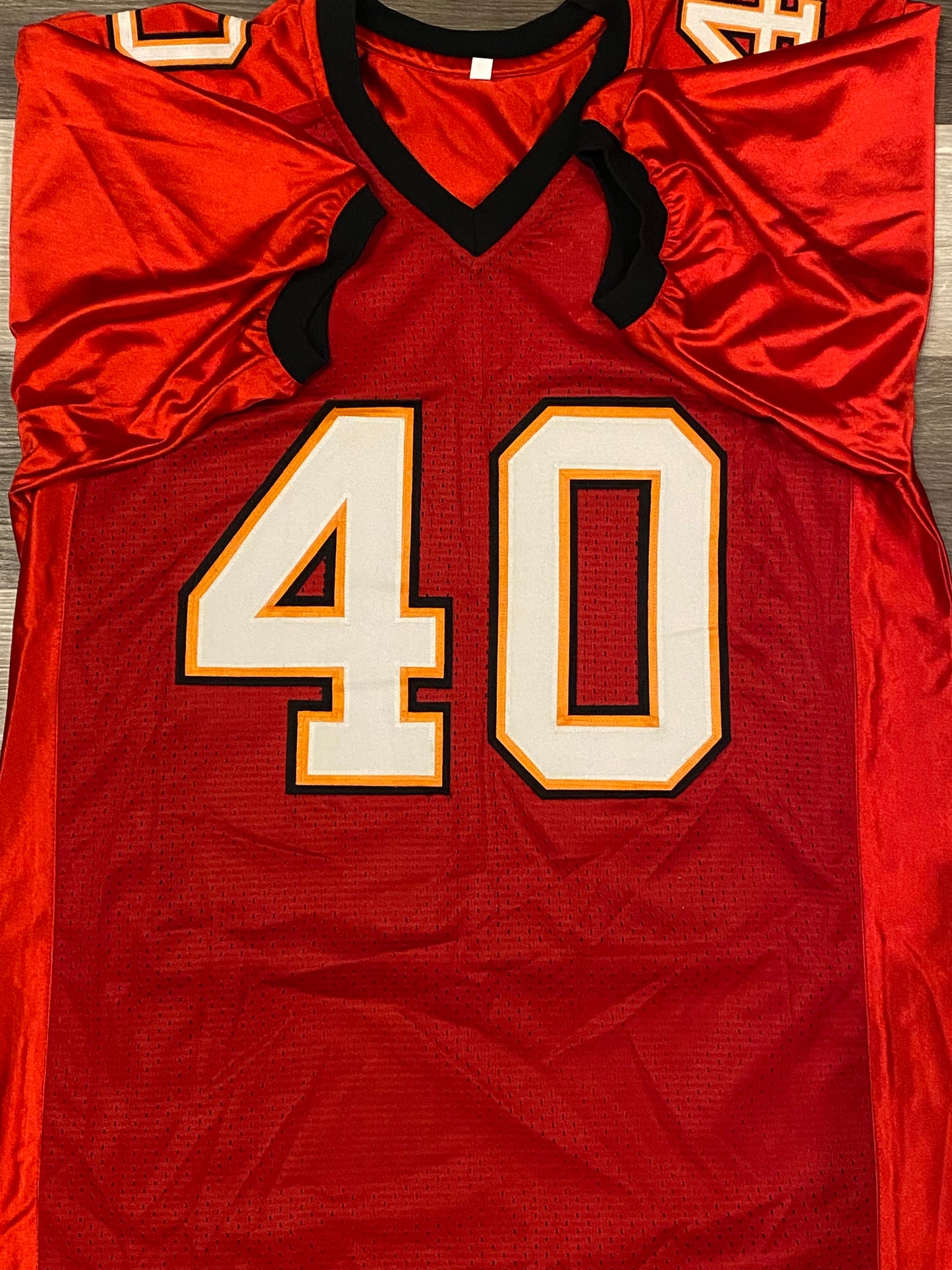 Mike Alstott signed custom jersey (JSA COA)