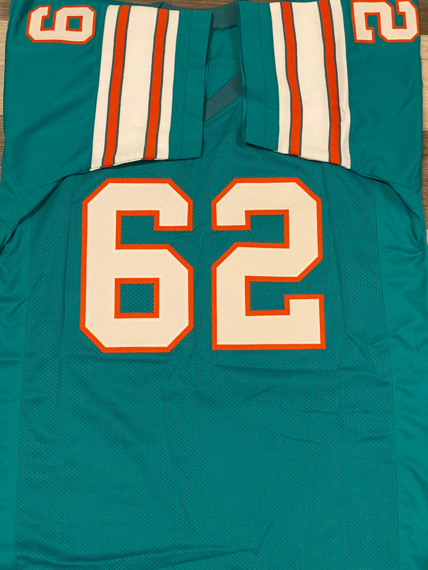 Jim Langer signed custom jersey inscribed "HOF '87" (JSA COA)