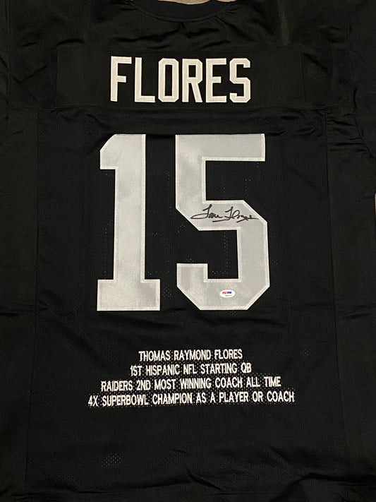 Thomas Flores signed custom jersey (PSA COA)