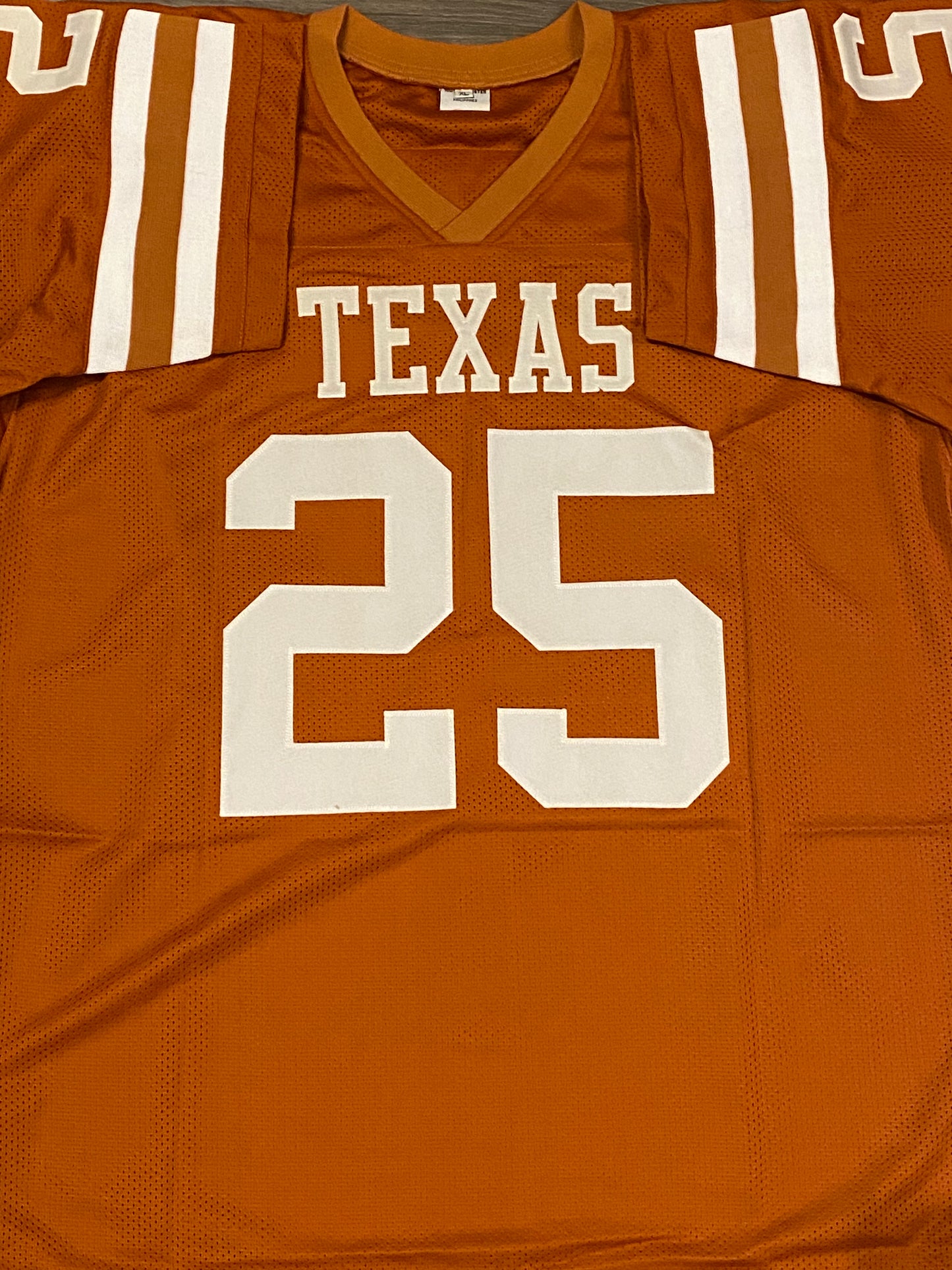 Jamaal Charles signed custom jersey Texas Longhorns inscribed "Hook 'em" (PSA COA)