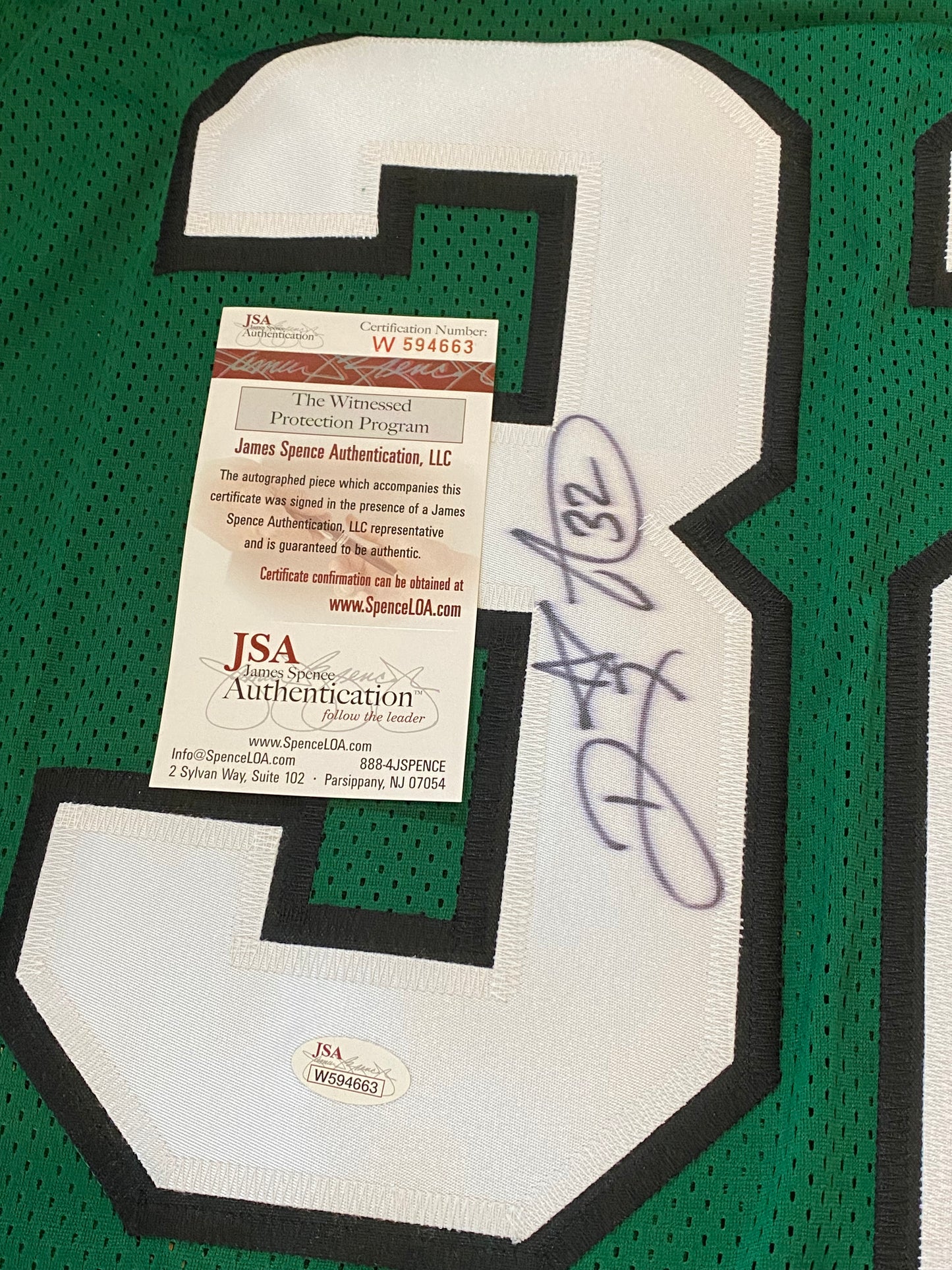 Ricky Watters signed Eagles custom jersey (JSA COA)
