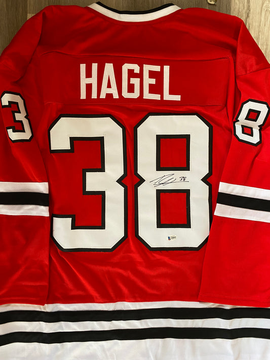 Brandon Hagel signed custom jersey (Beckett COA)