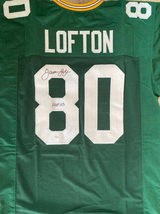 James Lofton signed custom jersey inscribed "HOF 03" (JSA COA)