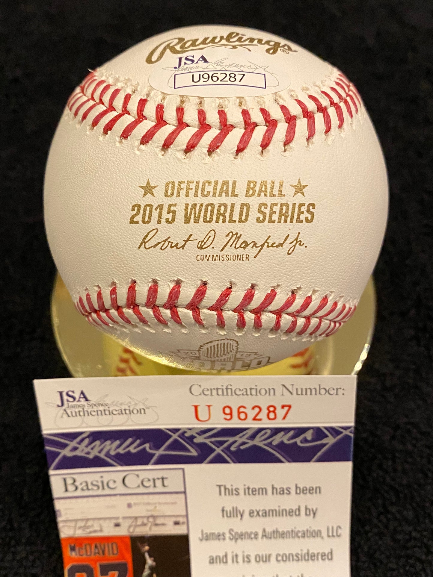 Paulo Orlando signed 2015 WS MLB Baseball (JSA COA)