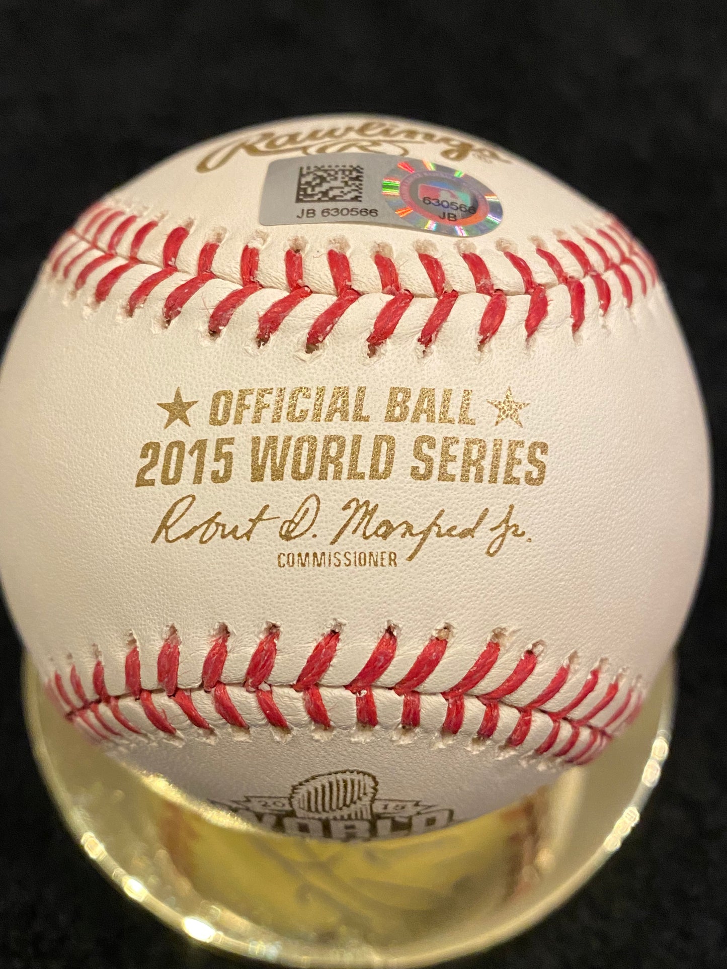 Lorenzo Cain signed 2015 WS MLB Baseball (MLB COA)