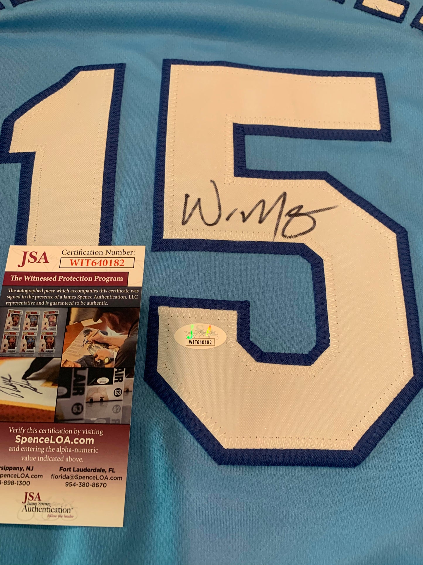 Whit Merrifield signed custom jersey (JSA COA)