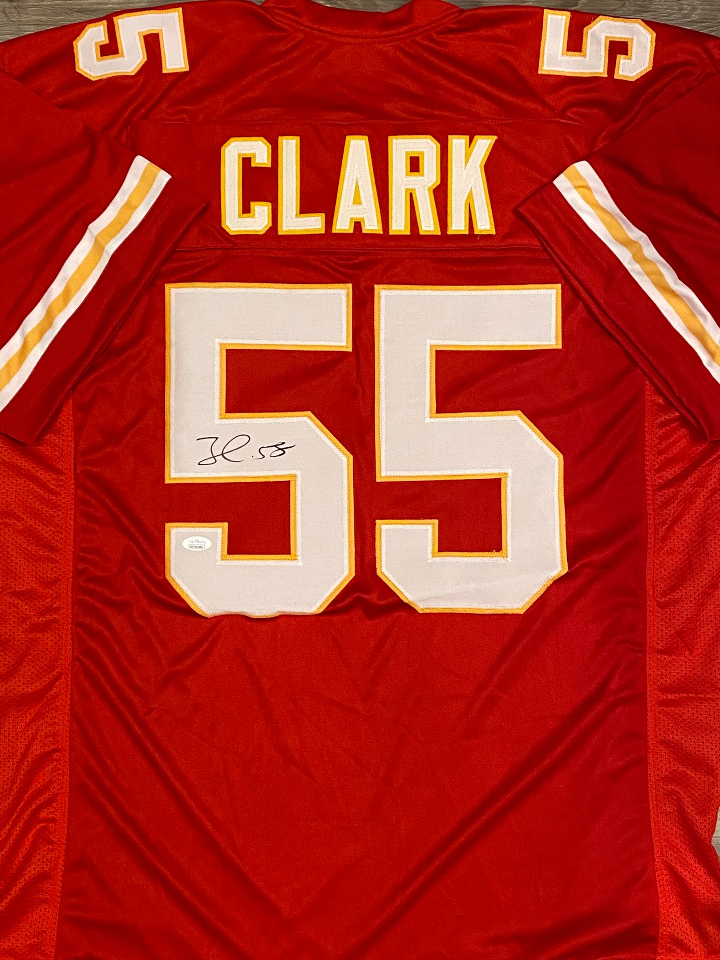 Frank Clark signed custom jersey (JSA COA)