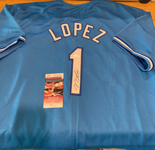 Nicky Lopez signed custom jersey (JSA COA)