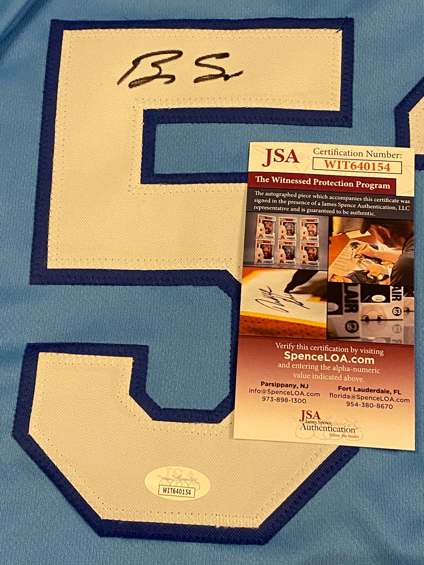 Brady Singer signed custom jersey (JSA COA)