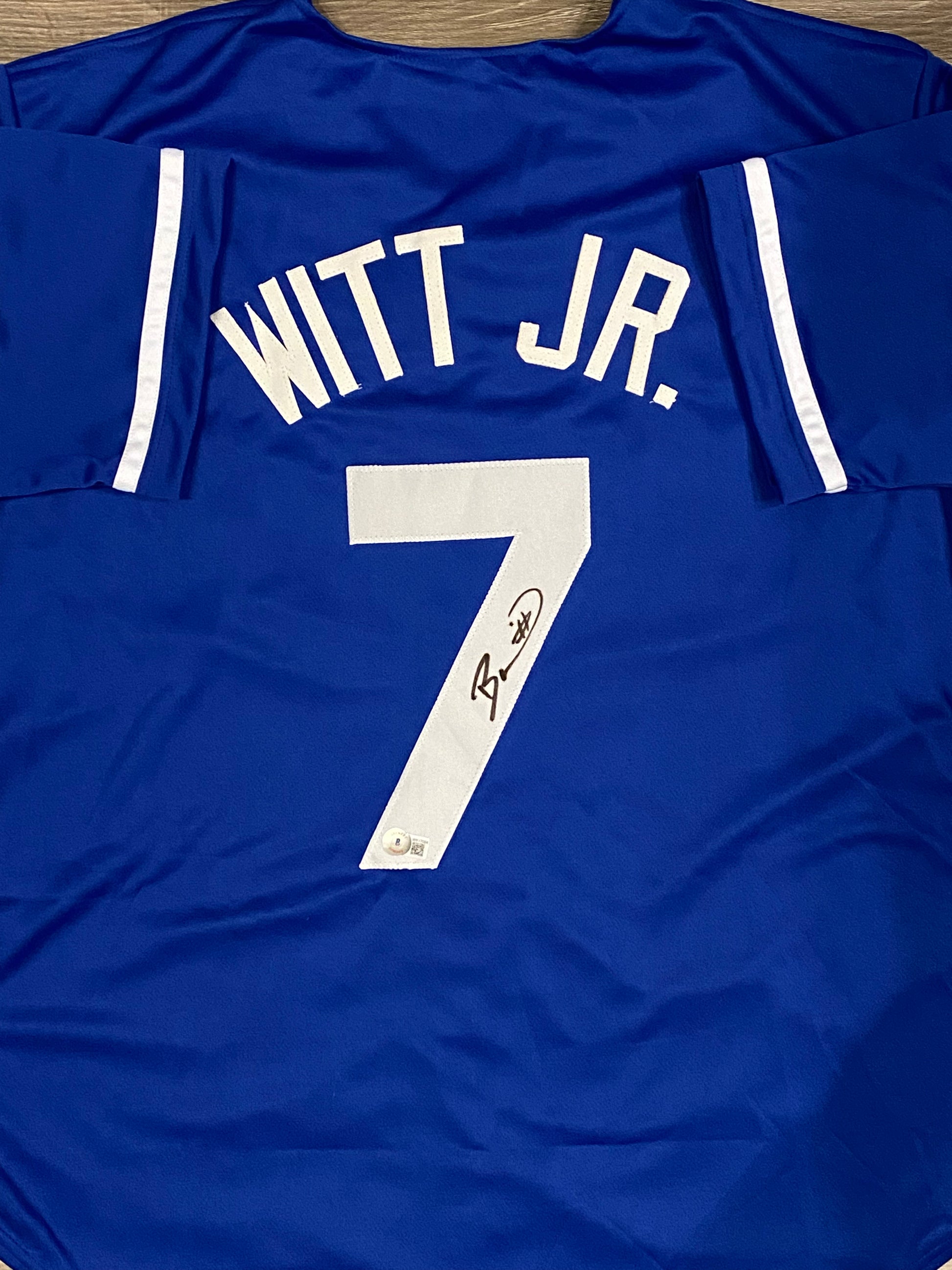 Bobby Witt Jr signed custom jersey (BECKETT COA) – CJ Sports Enterprise