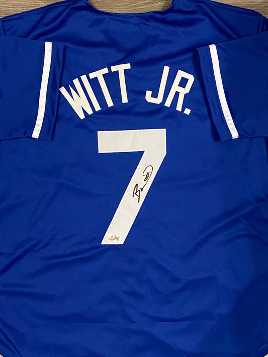 Bobby Witt Jr signed custom jersey (BECKETT COA)
