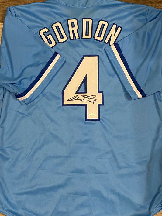 Alex Gordon signed custom jersey (JSA COA)