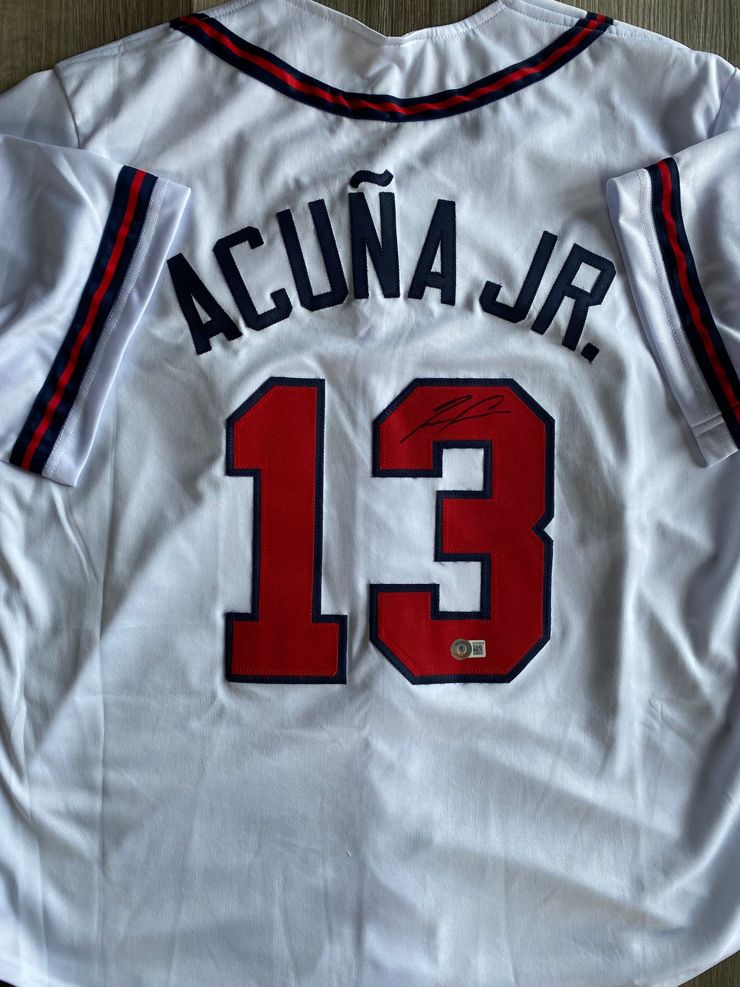 Ronald Acuna Jr signed custom jersey (BECKETT COA)