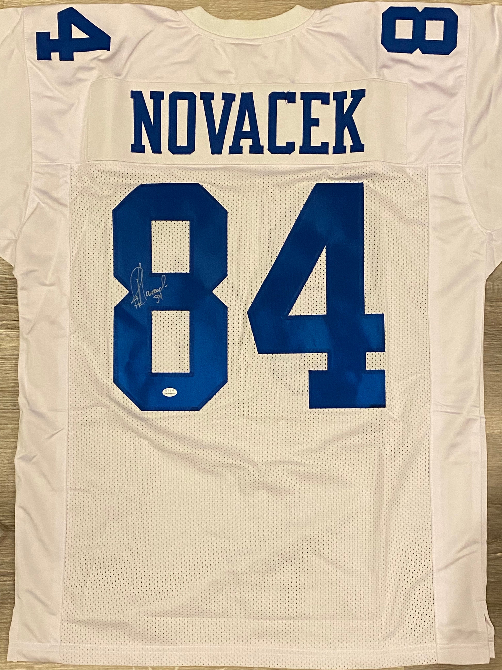 Jay Novacek signed custom jersey (GT Sports Marketing COA) – CJ