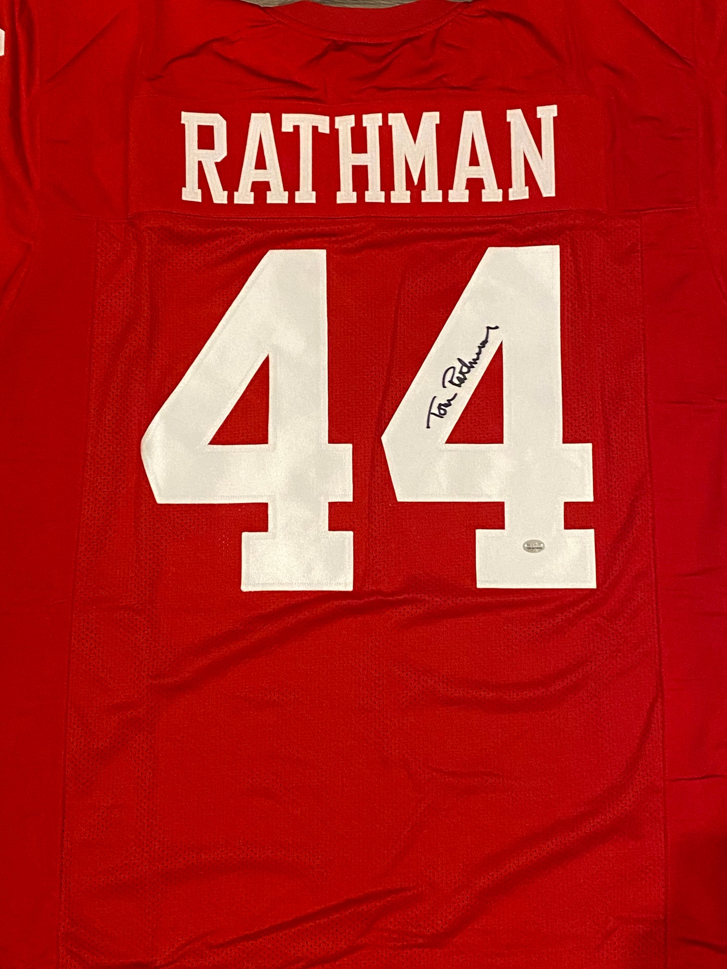 Tom Rathman signed custom jersey (GT Sports Marketing COA)