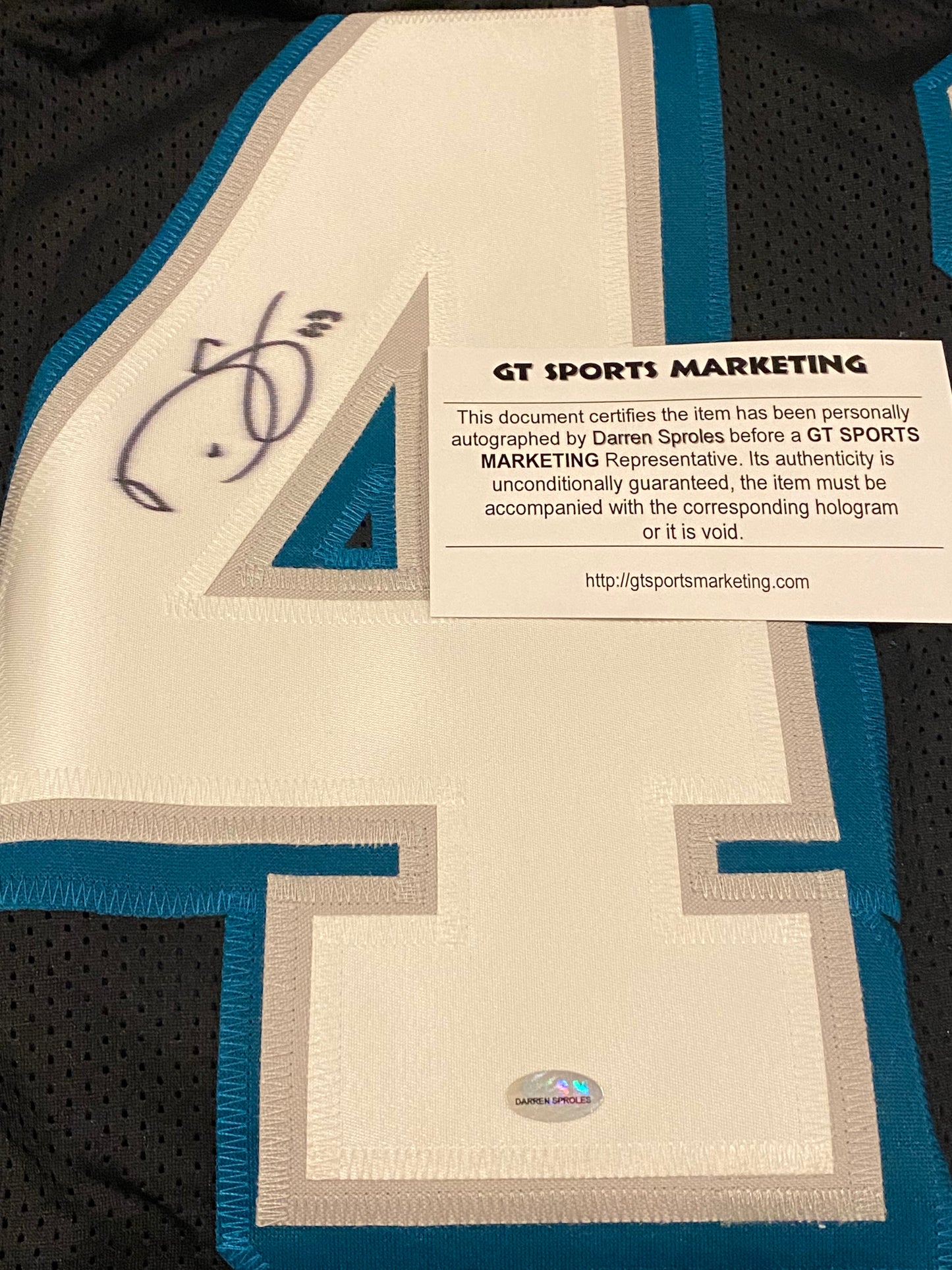 Darren Sproles signed custom jersey (GT Sports Marketing COA)