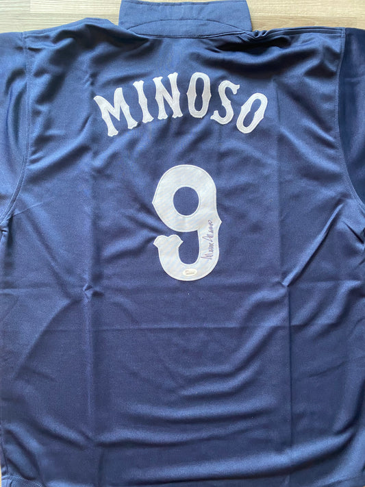 Minnie Minoso signed custom jersey (JSA COA)