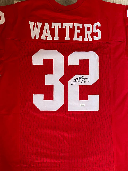 Ricky Watters signed 49ers custom jersey (JSA COA)