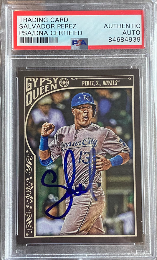 Salvador (Salvy) Perez signed trading card PSA/DNA certified Authentic AUTO